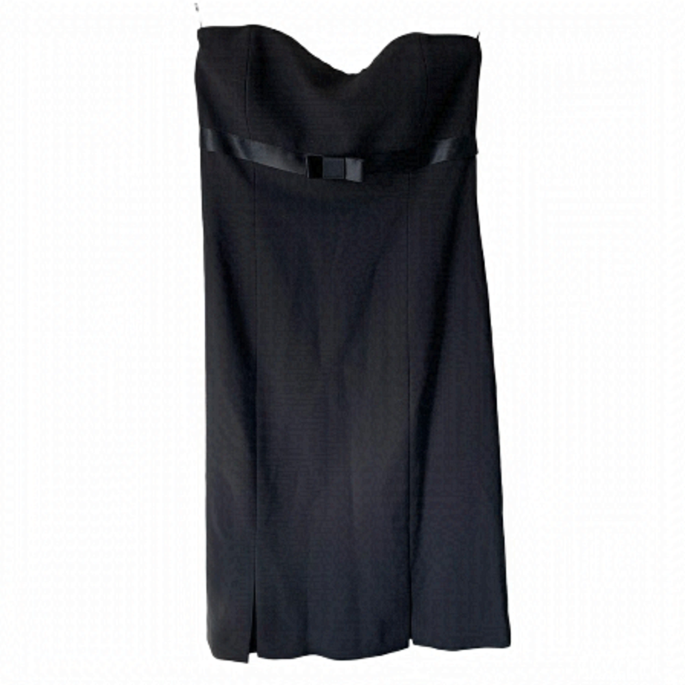 ARITZIA Talula Babaton Vintage Wool Blend Strapless Black Mini Dress Size 4